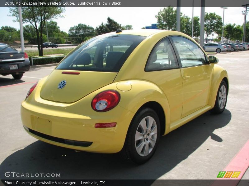 Sunflower Yellow / Black 2008 Volkswagen New Beetle S Coupe