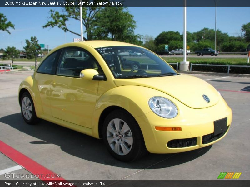 Sunflower Yellow / Black 2008 Volkswagen New Beetle S Coupe