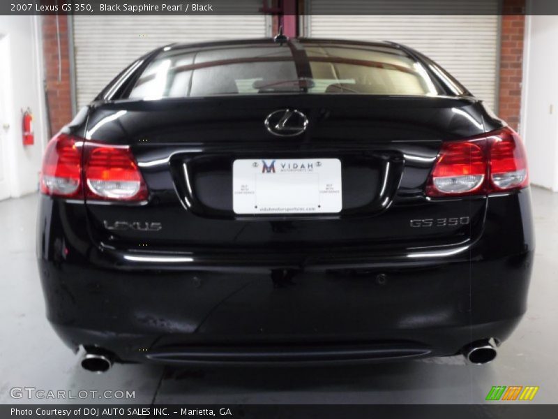 Black Sapphire Pearl / Black 2007 Lexus GS 350