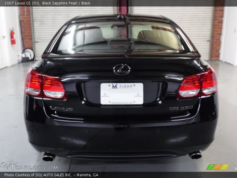 Black Sapphire Pearl / Black 2007 Lexus GS 350