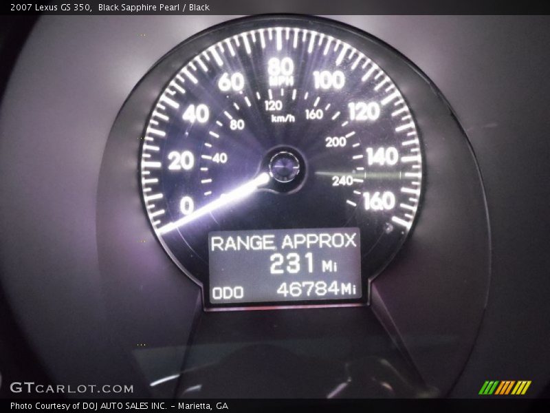 Black Sapphire Pearl / Black 2007 Lexus GS 350