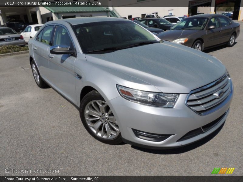 Ingot Silver Metallic / Dune 2013 Ford Taurus Limited