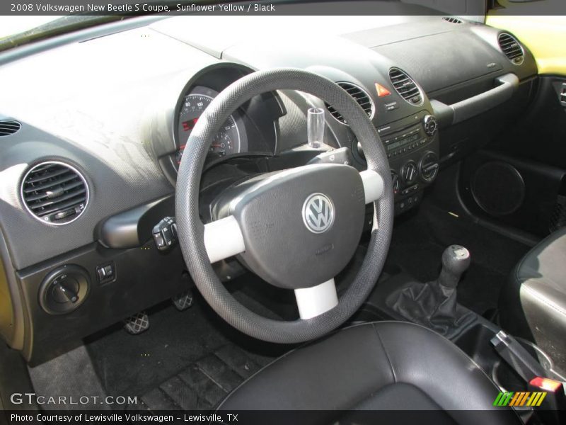 Sunflower Yellow / Black 2008 Volkswagen New Beetle S Coupe