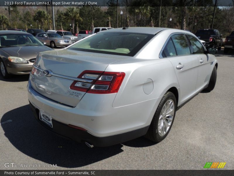 Ingot Silver Metallic / Dune 2013 Ford Taurus Limited