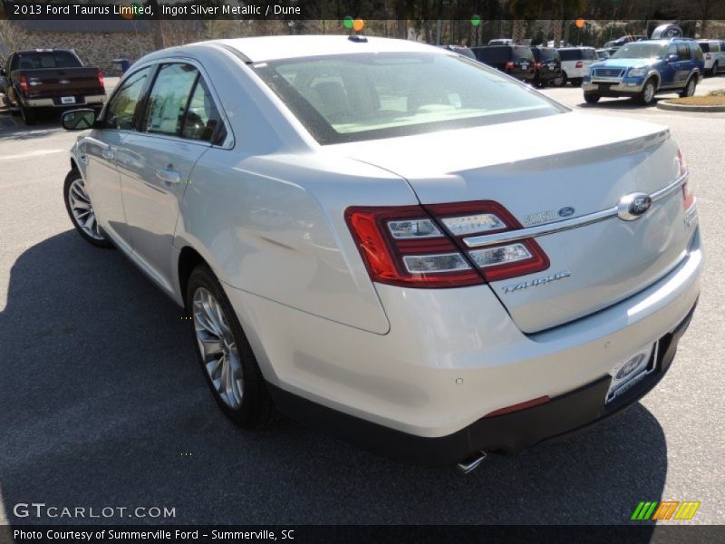 Ingot Silver Metallic / Dune 2013 Ford Taurus Limited
