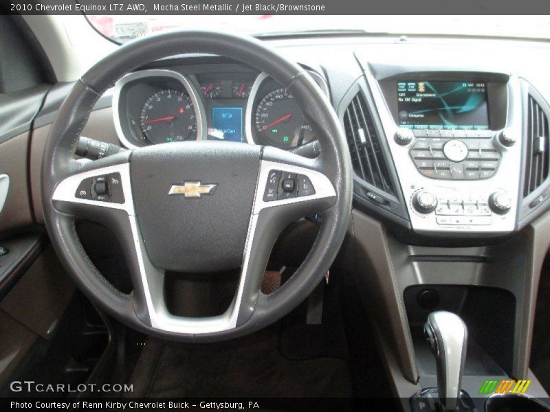 Mocha Steel Metallic / Jet Black/Brownstone 2010 Chevrolet Equinox LTZ AWD