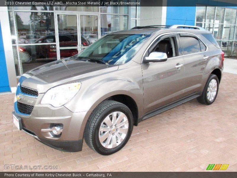 Mocha Steel Metallic / Jet Black/Brownstone 2010 Chevrolet Equinox LTZ AWD
