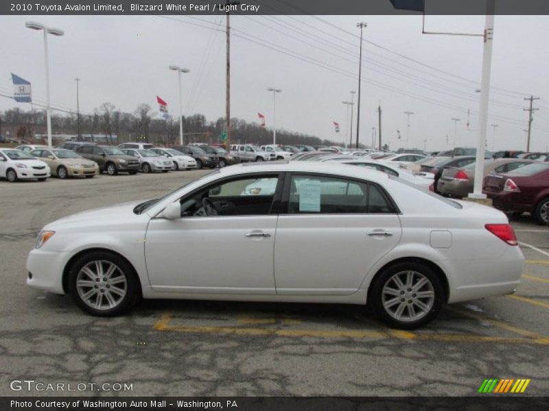 Blizzard White Pearl / Light Gray 2010 Toyota Avalon Limited