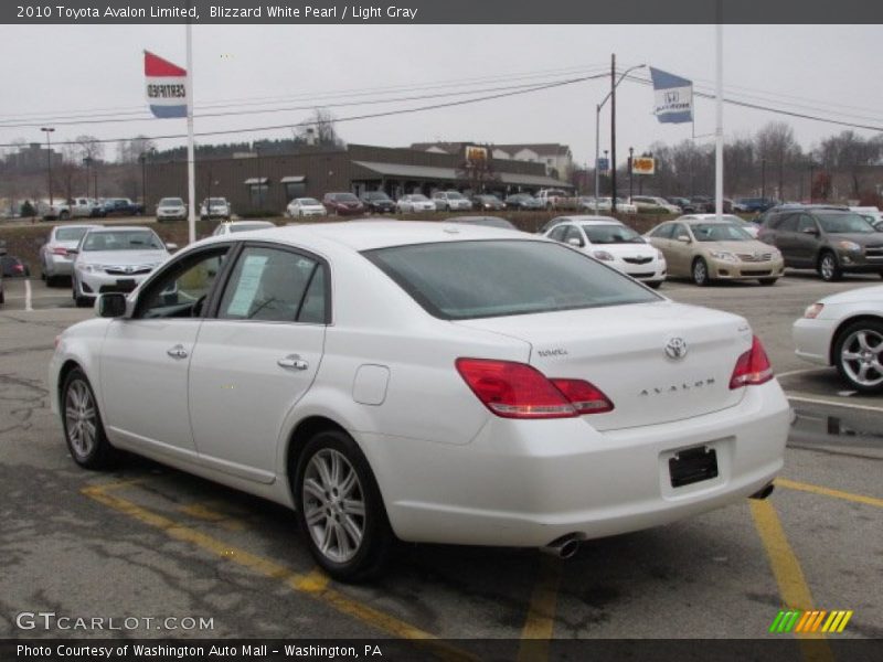 Blizzard White Pearl / Light Gray 2010 Toyota Avalon Limited