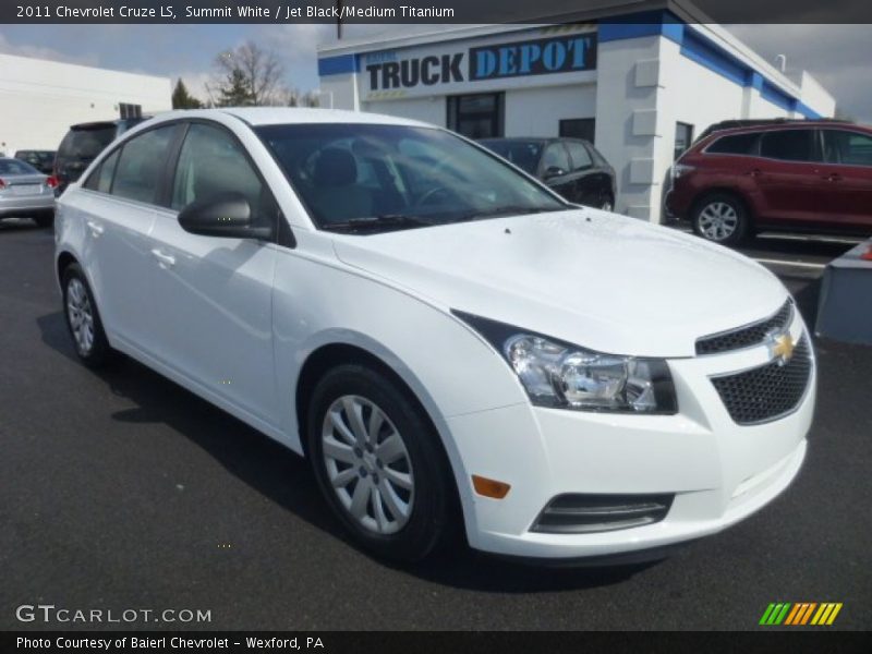 Summit White / Jet Black/Medium Titanium 2011 Chevrolet Cruze LS