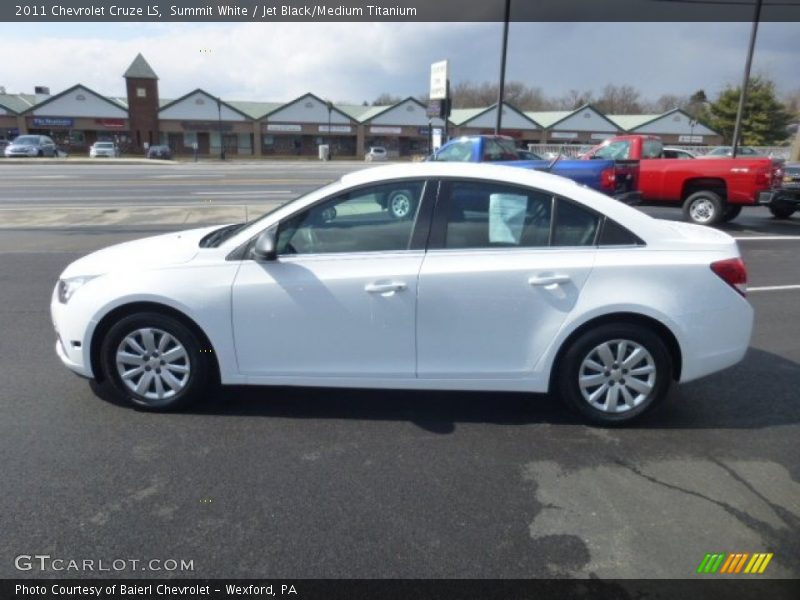 Summit White / Jet Black/Medium Titanium 2011 Chevrolet Cruze LS