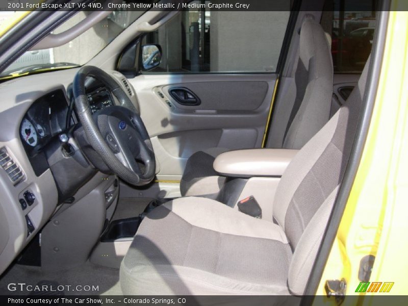 Chrome Yellow Metallic / Medium Graphite Grey 2001 Ford Escape XLT V6 4WD