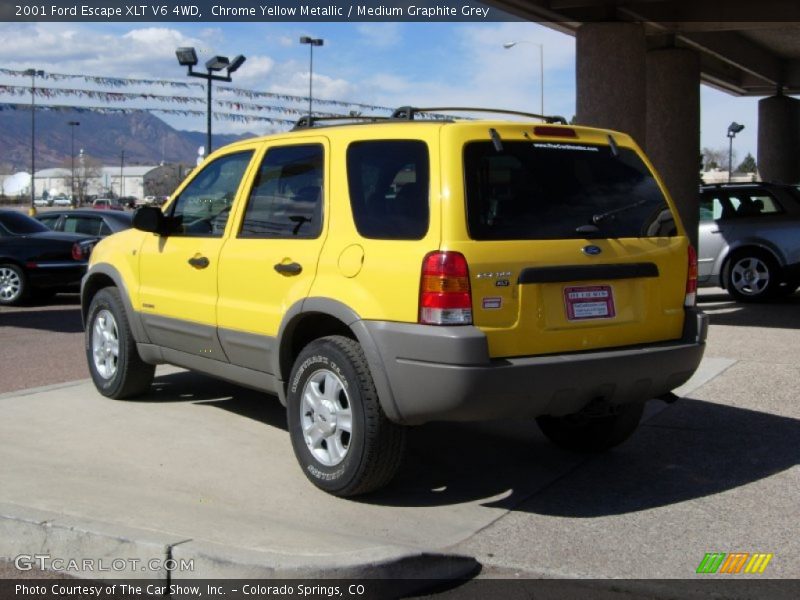 Chrome Yellow Metallic / Medium Graphite Grey 2001 Ford Escape XLT V6 4WD