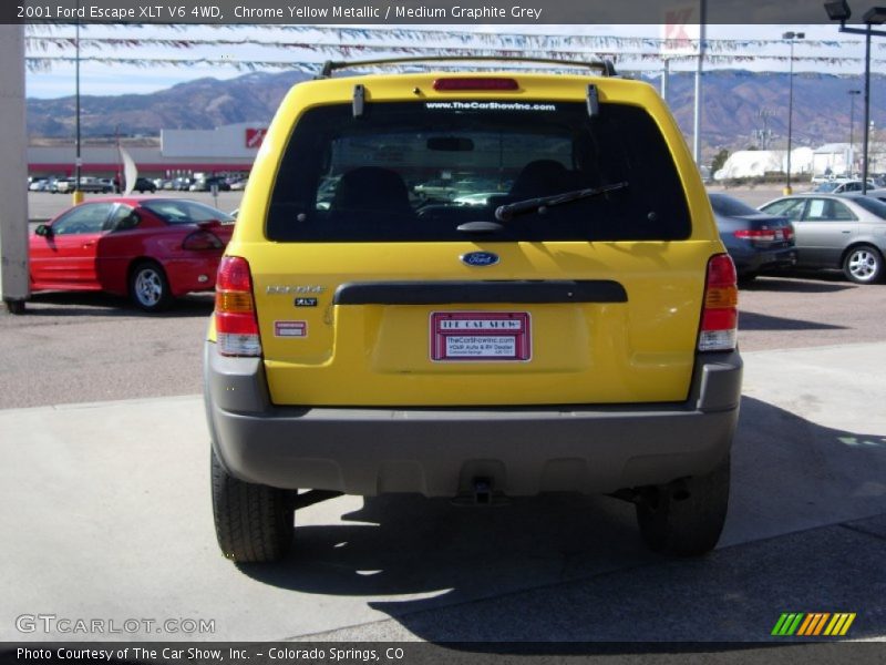 Chrome Yellow Metallic / Medium Graphite Grey 2001 Ford Escape XLT V6 4WD