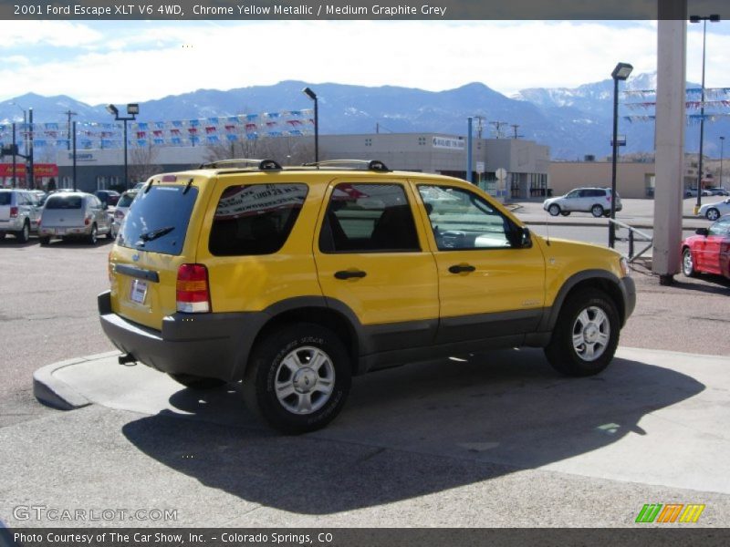 Chrome Yellow Metallic / Medium Graphite Grey 2001 Ford Escape XLT V6 4WD