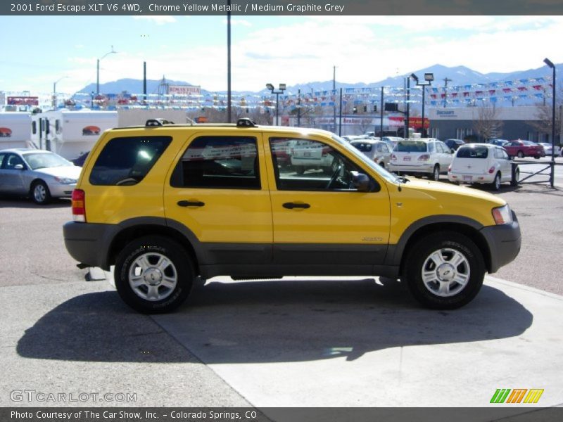 Chrome Yellow Metallic / Medium Graphite Grey 2001 Ford Escape XLT V6 4WD