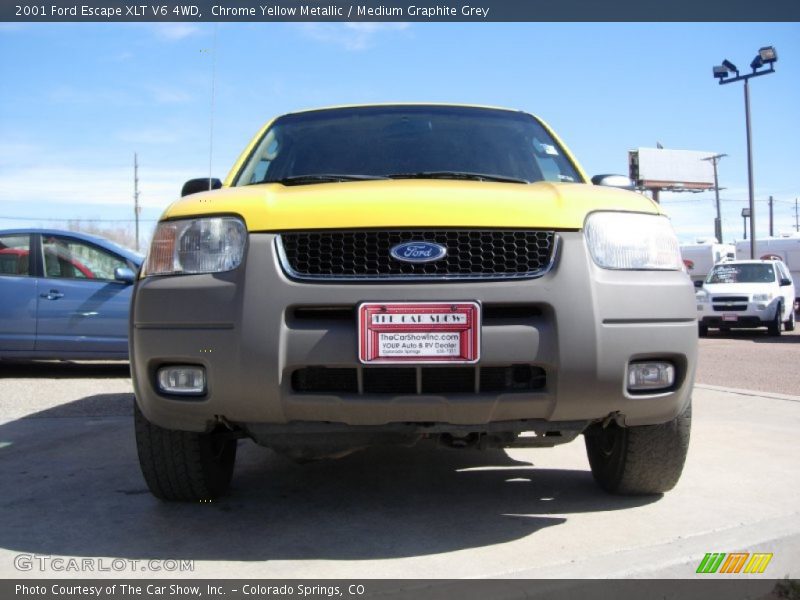 Chrome Yellow Metallic / Medium Graphite Grey 2001 Ford Escape XLT V6 4WD