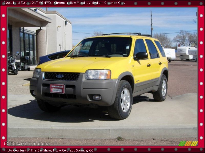 Chrome Yellow Metallic / Medium Graphite Grey 2001 Ford Escape XLT V6 4WD