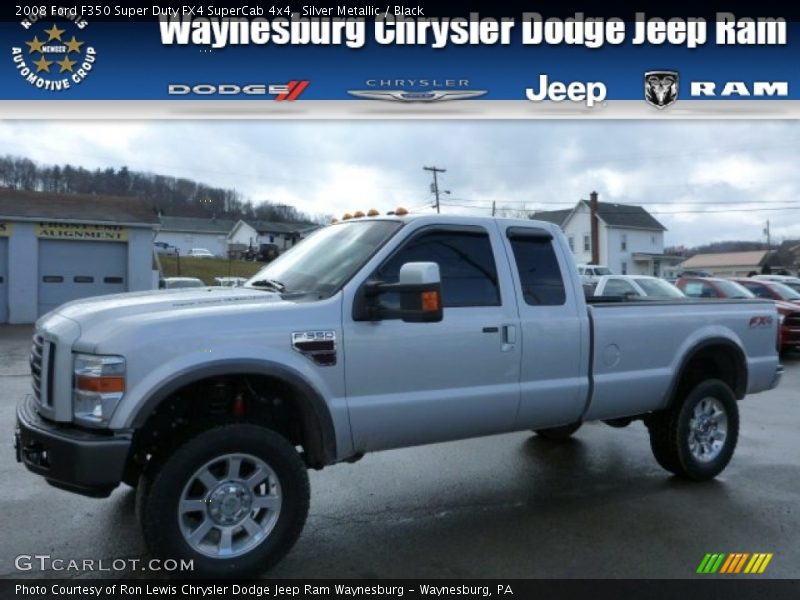 Silver Metallic / Black 2008 Ford F350 Super Duty FX4 SuperCab 4x4