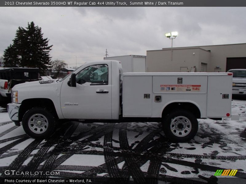 Summit White / Dark Titanium 2013 Chevrolet Silverado 3500HD WT Regular Cab 4x4 Utility Truck