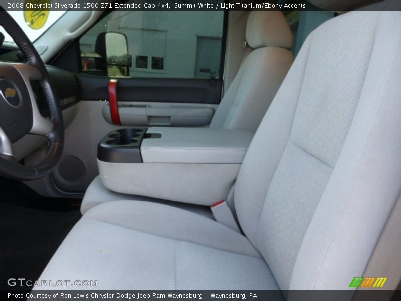 Summit White / Light Titanium/Ebony Accents 2008 Chevrolet Silverado 1500 Z71 Extended Cab 4x4