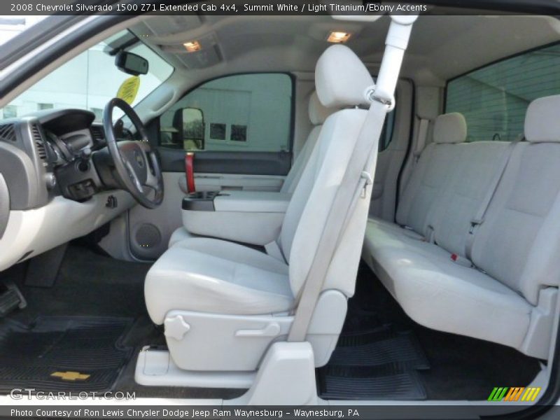 Summit White / Light Titanium/Ebony Accents 2008 Chevrolet Silverado 1500 Z71 Extended Cab 4x4