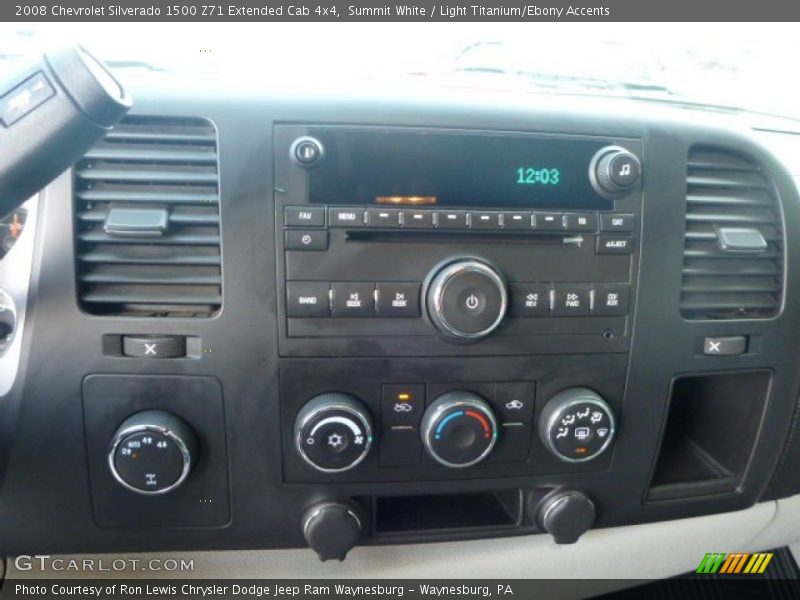Summit White / Light Titanium/Ebony Accents 2008 Chevrolet Silverado 1500 Z71 Extended Cab 4x4
