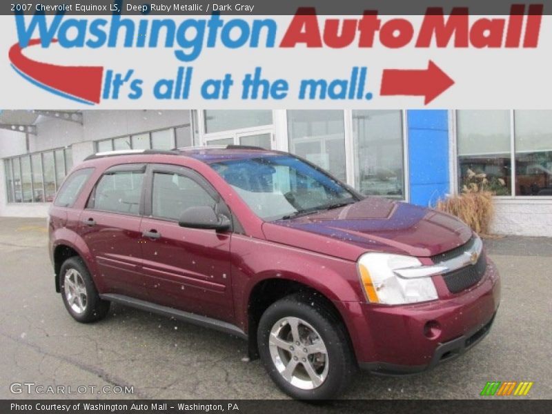 Deep Ruby Metallic / Dark Gray 2007 Chevrolet Equinox LS