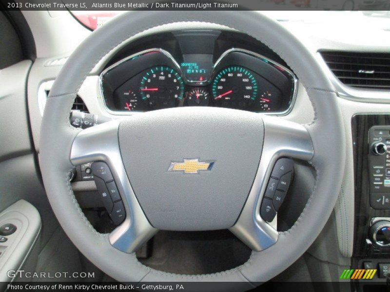 Atlantis Blue Metallic / Dark Titanium/Light Titanium 2013 Chevrolet Traverse LS