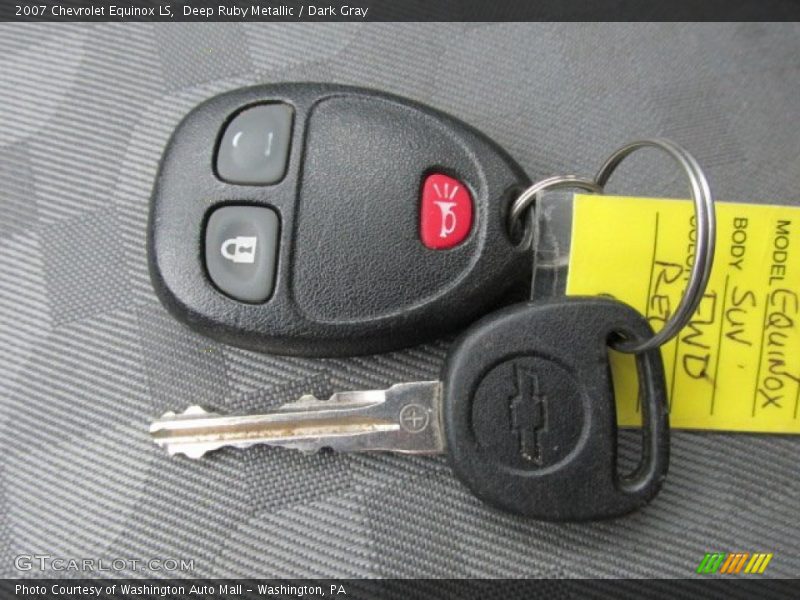 Deep Ruby Metallic / Dark Gray 2007 Chevrolet Equinox LS