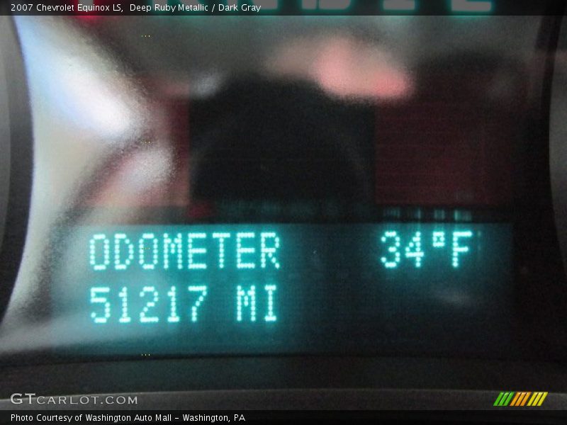 Deep Ruby Metallic / Dark Gray 2007 Chevrolet Equinox LS