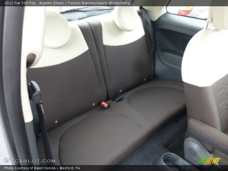 Argento (Silver) / Tessuto Marrone/Avorio (Brown/Ivory) 2012 Fiat 500 Pop