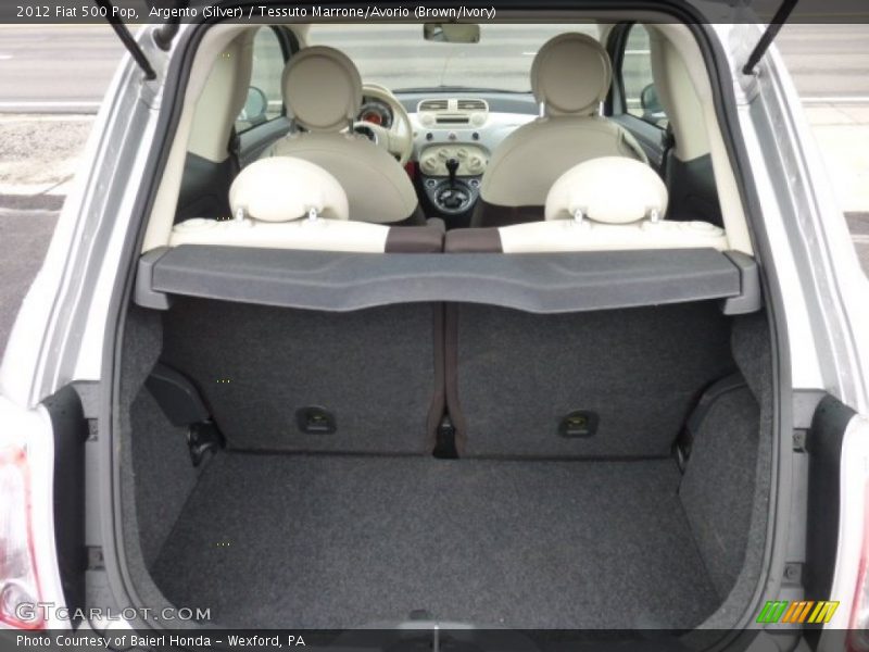 Argento (Silver) / Tessuto Marrone/Avorio (Brown/Ivory) 2012 Fiat 500 Pop