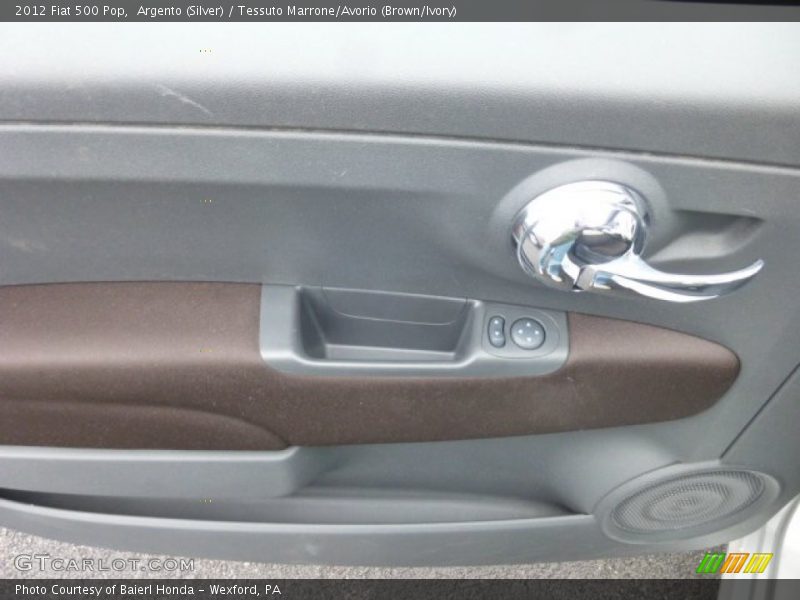 Argento (Silver) / Tessuto Marrone/Avorio (Brown/Ivory) 2012 Fiat 500 Pop