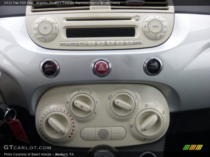 Argento (Silver) / Tessuto Marrone/Avorio (Brown/Ivory) 2012 Fiat 500 Pop