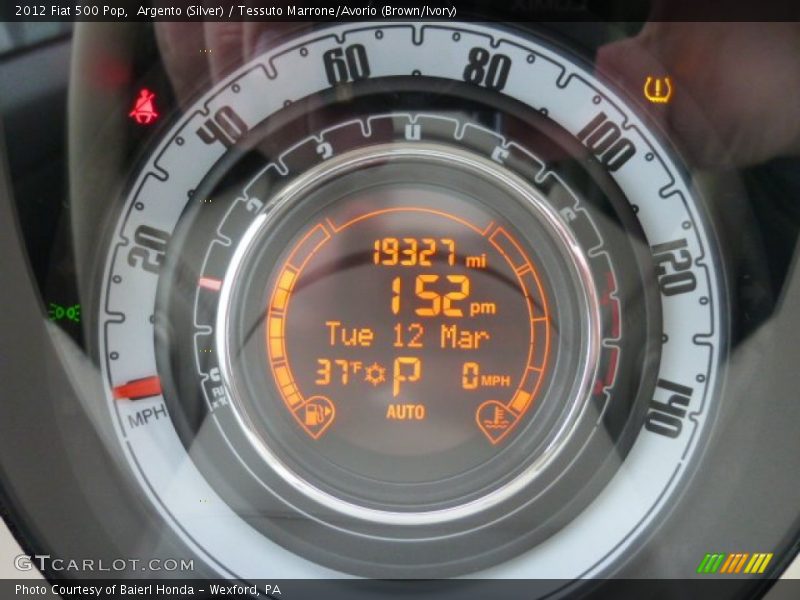 Argento (Silver) / Tessuto Marrone/Avorio (Brown/Ivory) 2012 Fiat 500 Pop