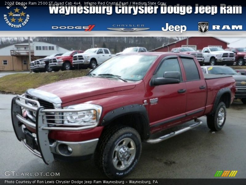 Inferno Red Crystal Pearl / Medium Slate Gray 2007 Dodge Ram 2500 ST Quad Cab 4x4