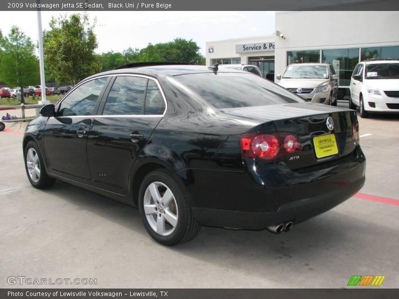 Black Uni / Pure Beige 2009 Volkswagen Jetta SE Sedan