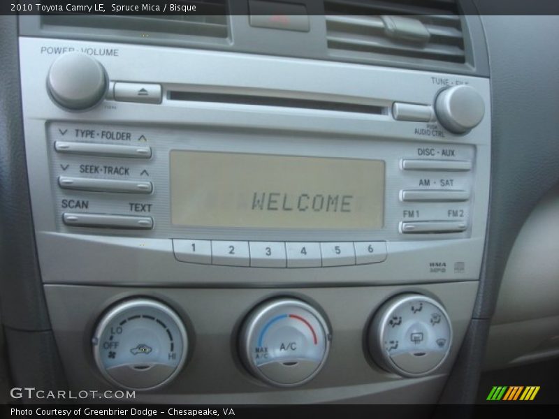 Controls of 2010 Camry LE