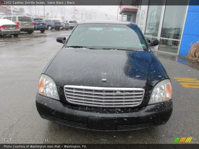 Sable Black / Black 2002 Cadillac DeVille Sedan