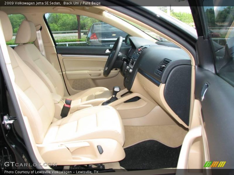 Black Uni / Pure Beige 2009 Volkswagen Jetta SE Sedan