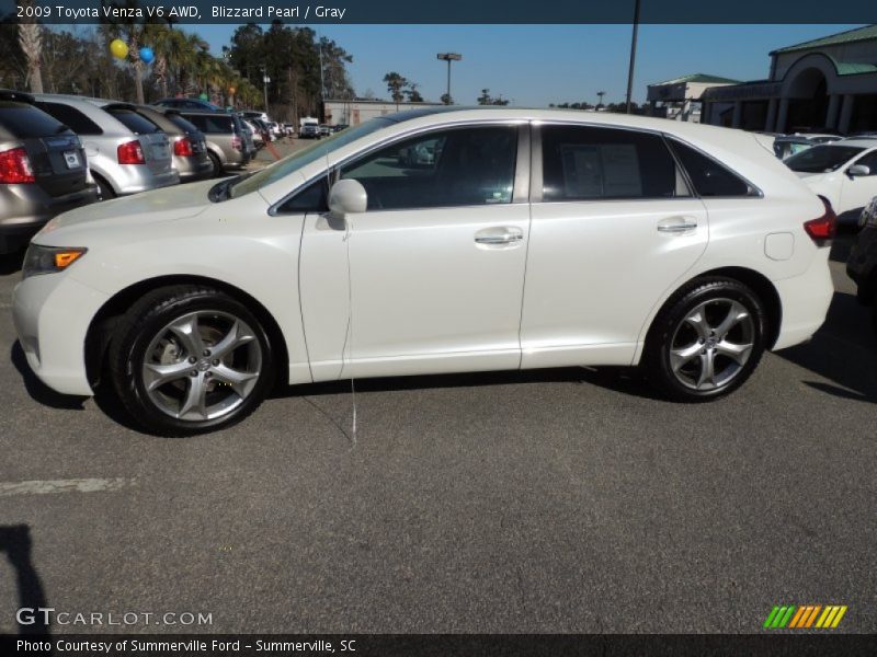 Blizzard Pearl / Gray 2009 Toyota Venza V6 AWD