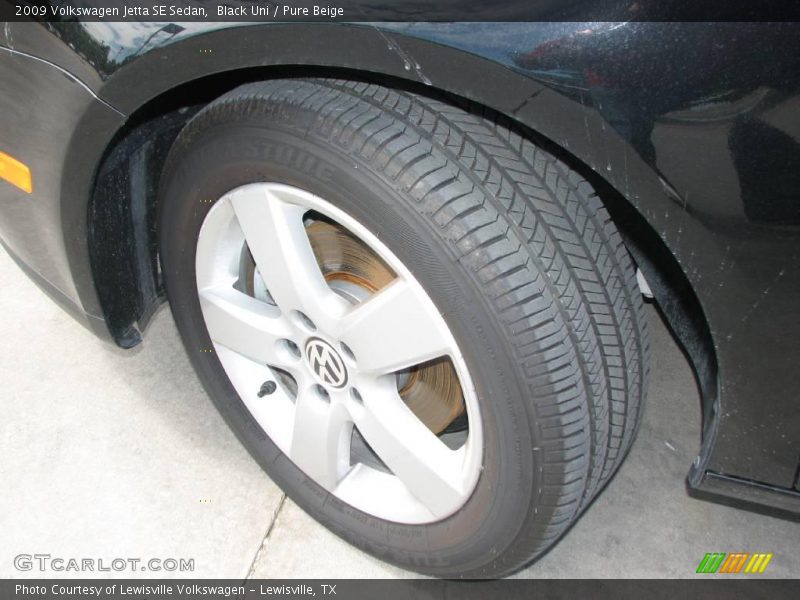 Black Uni / Pure Beige 2009 Volkswagen Jetta SE Sedan