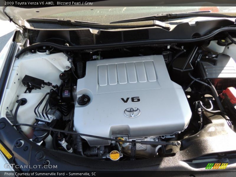 Blizzard Pearl / Gray 2009 Toyota Venza V6 AWD