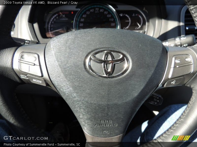 Blizzard Pearl / Gray 2009 Toyota Venza V6 AWD