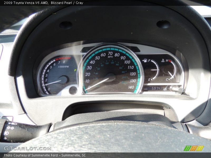 Blizzard Pearl / Gray 2009 Toyota Venza V6 AWD