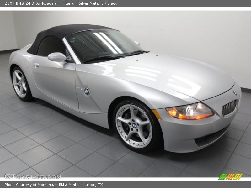 Titanium Silver Metallic / Black 2007 BMW Z4 3.0si Roadster