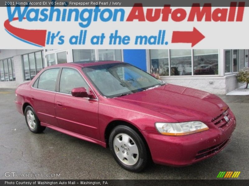 Firepepper Red Pearl / Ivory 2001 Honda Accord EX V6 Sedan