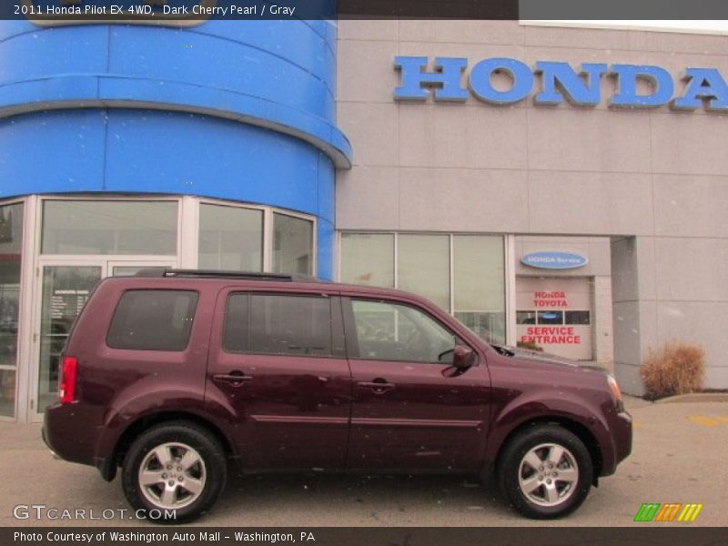 Dark Cherry Pearl / Gray 2011 Honda Pilot EX 4WD