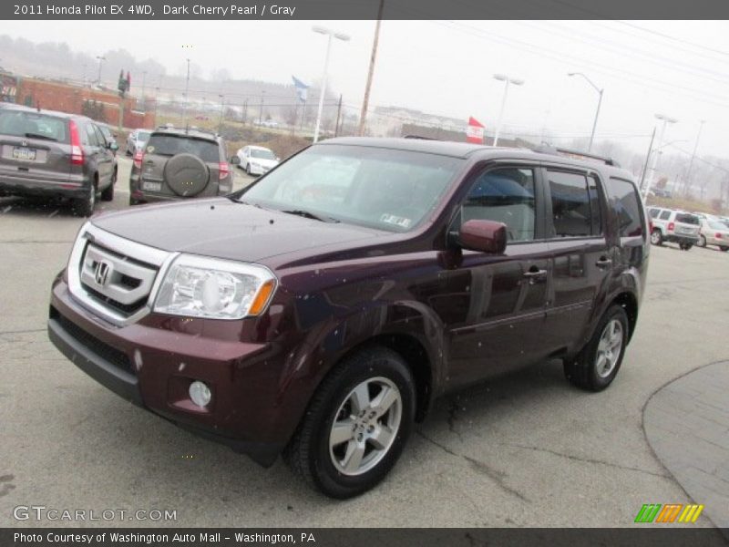 Dark Cherry Pearl / Gray 2011 Honda Pilot EX 4WD